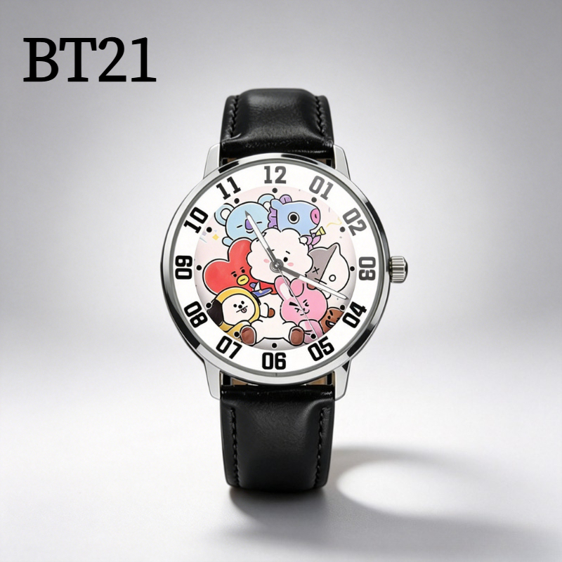 Anime Merchandise Types - BT21 cartoon cute student watch kawaii