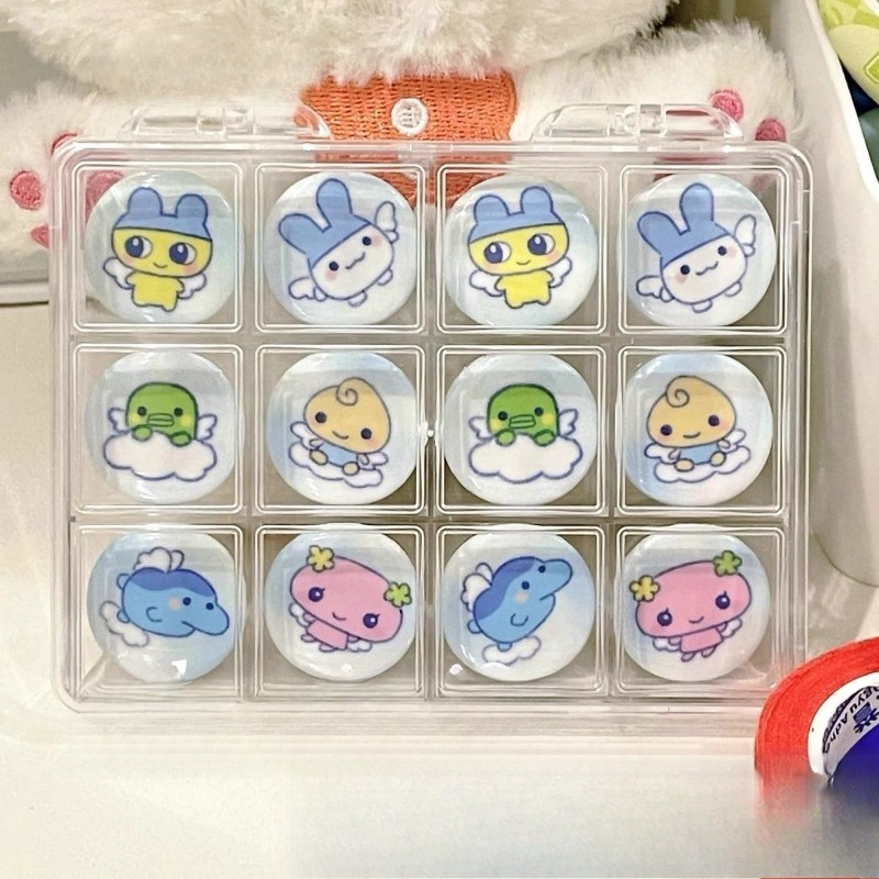 Pin Button Badge - Kawaii Tamagotchi Little Angel Character Mini