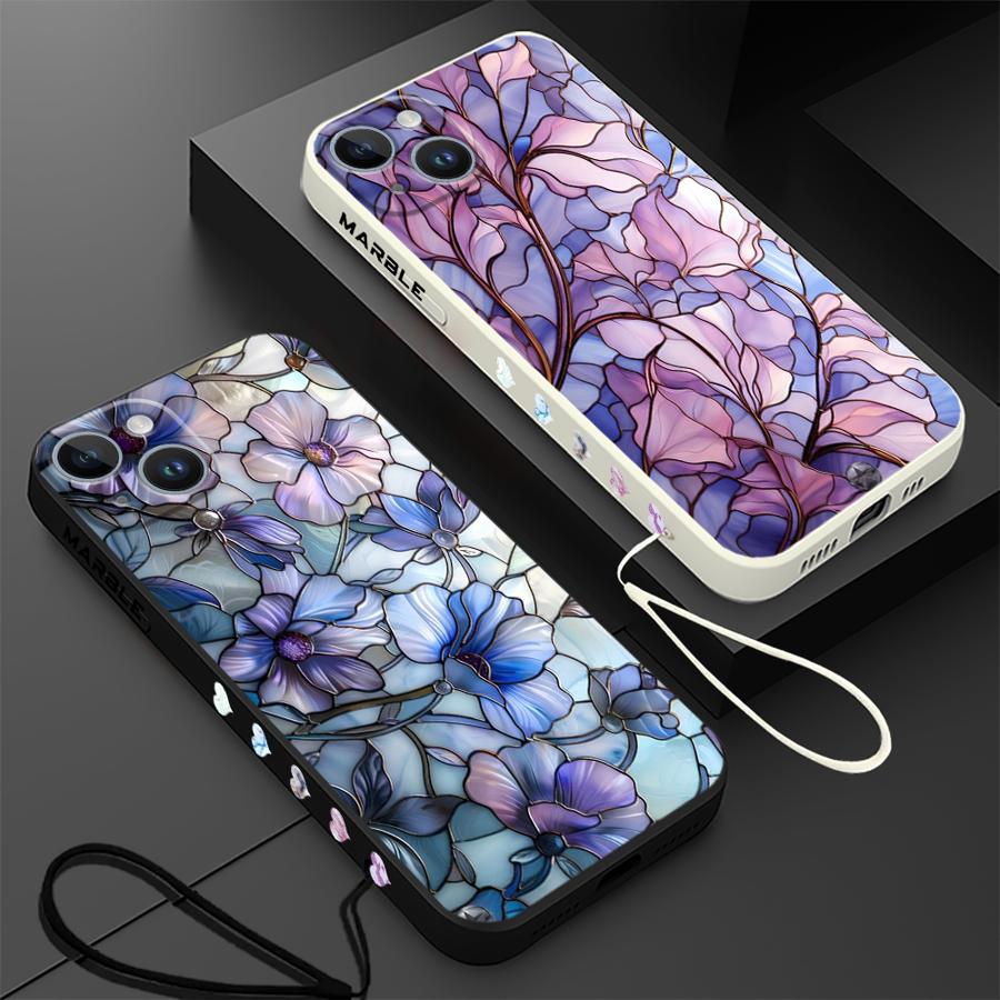 Flower Marble Phone Case for i - đánh giá và giá Lanyard Anime Logo