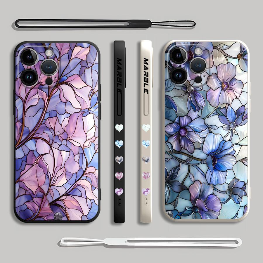 Flower Marble Phone Case for i - đánh giá và giá Lanyard Anime Logo