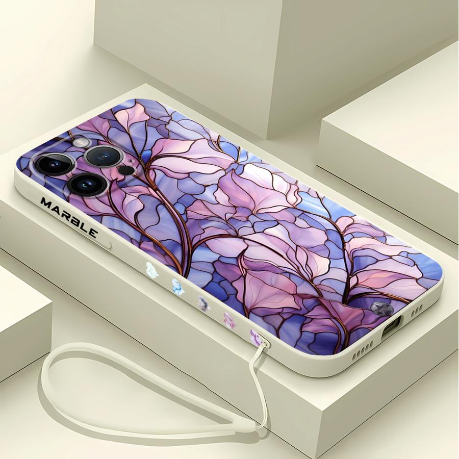 Flower Marble Phone Case for i - đánh giá và giá Lanyard Anime Logo