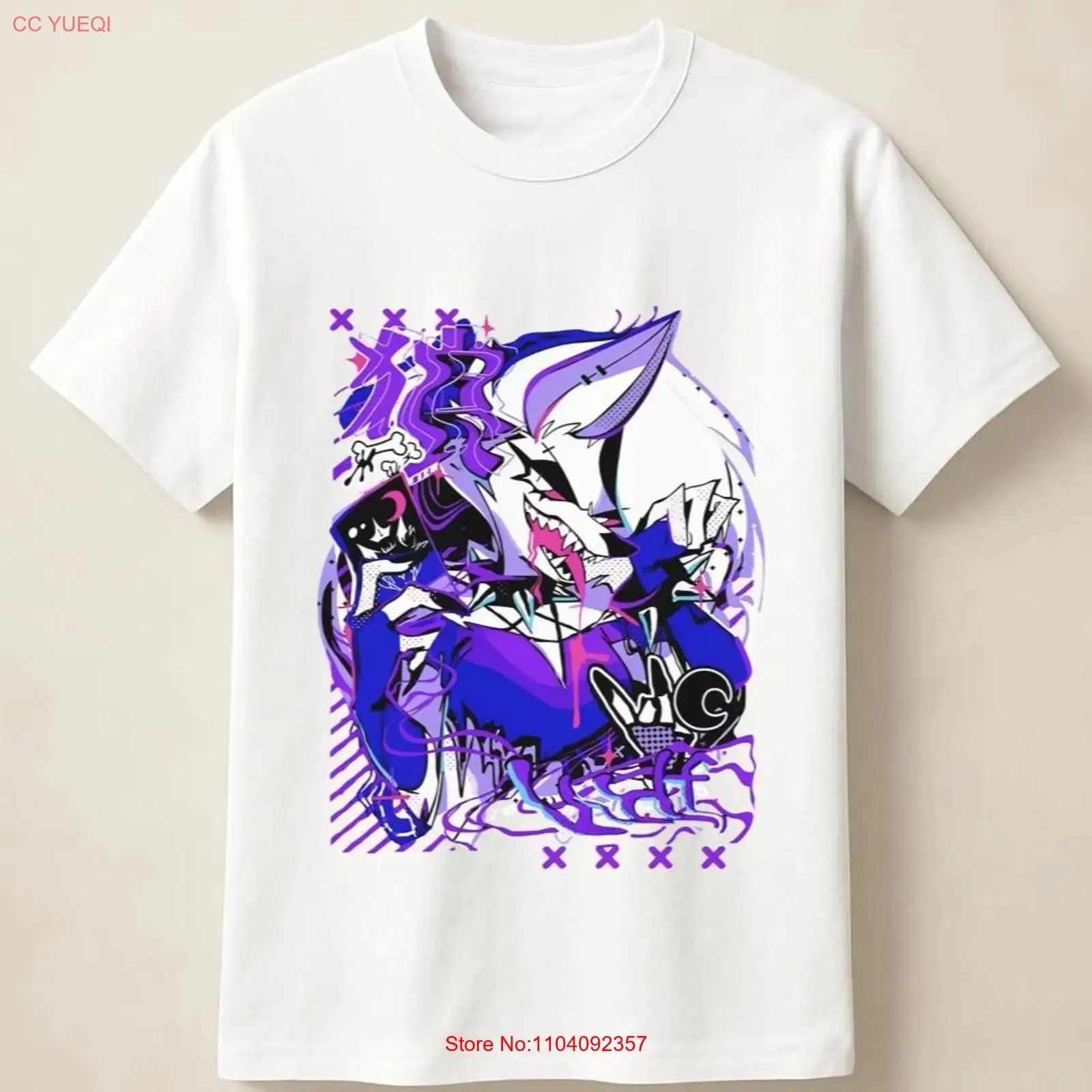 Purple Anime Wolf in Graffiti  - đánh giá và giá Anime Merchandise Clothes