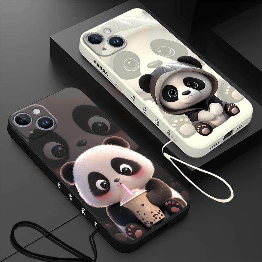 Cute Panda Phone Case for iPho - đánh giá và giá Lanyard Anime Logo