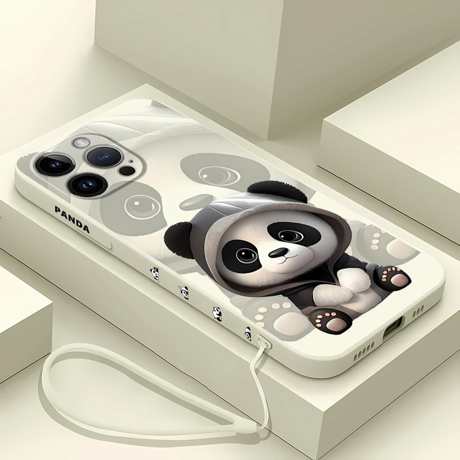 Cute Panda Phone Case for iPho - đánh giá và giá Lanyard Anime Logo