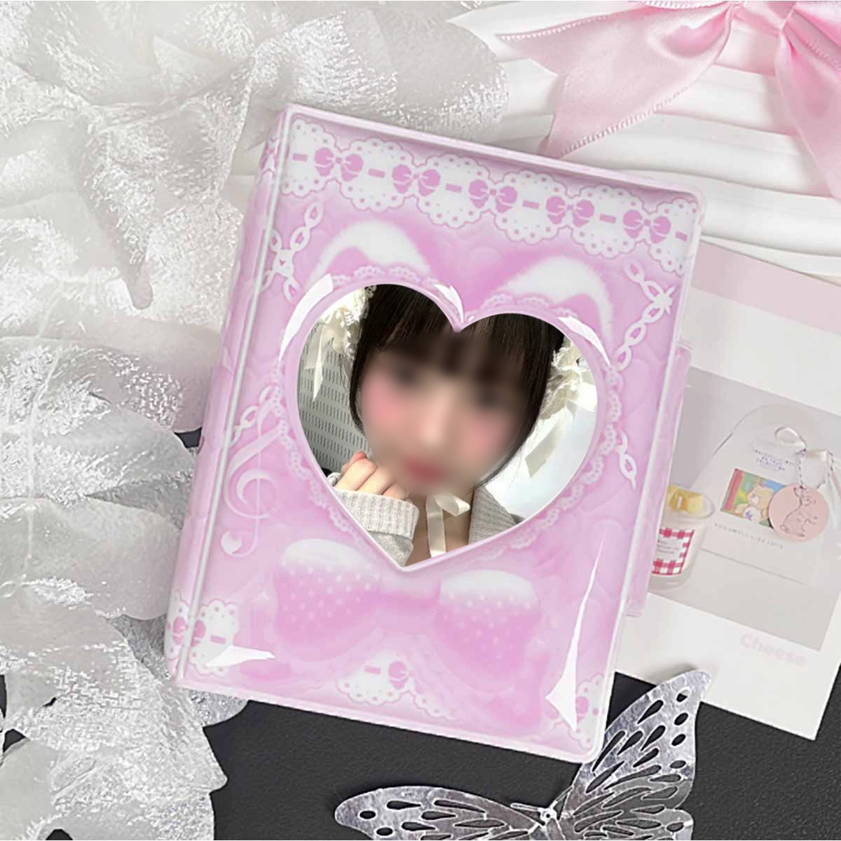 Cute Pink Cat Ear Bowknot Phot - đánh giá và giá Anime Merchandise Types