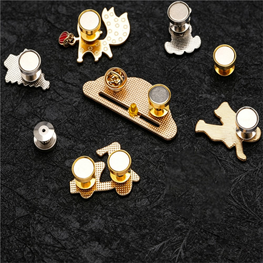 10Pcs/Lot Magnetic Clasps and  - đánh giá và giá Pin Button Badge